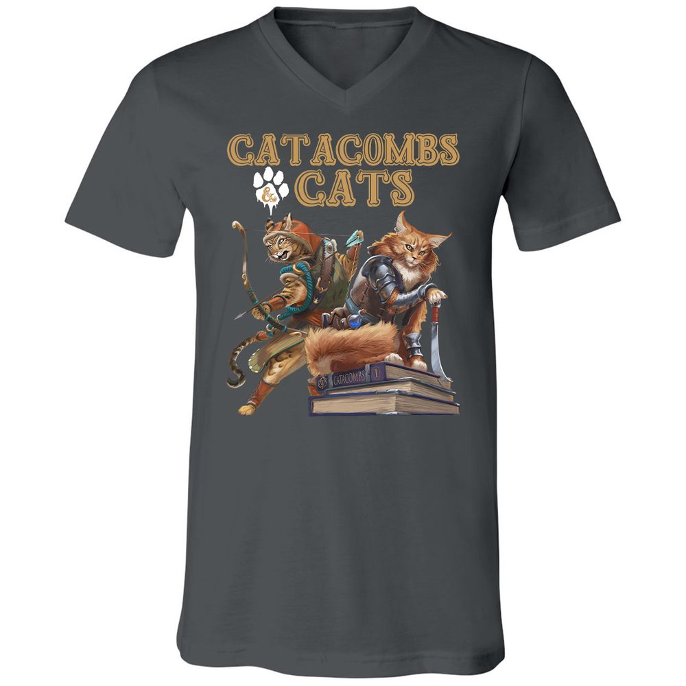 Unisex V-Neck T-Shirt - EU7U3G79 - Asphalt - 12