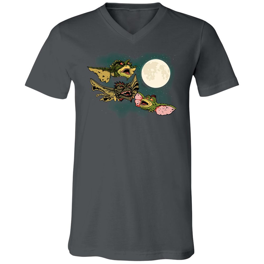 Unisex V-Neck T-Shirt - UTD67MMX - Asphalt - 12