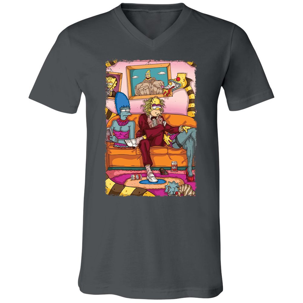 Unisex V-Neck T-Shirt - V9SHEAN2 - Asphalt - 12