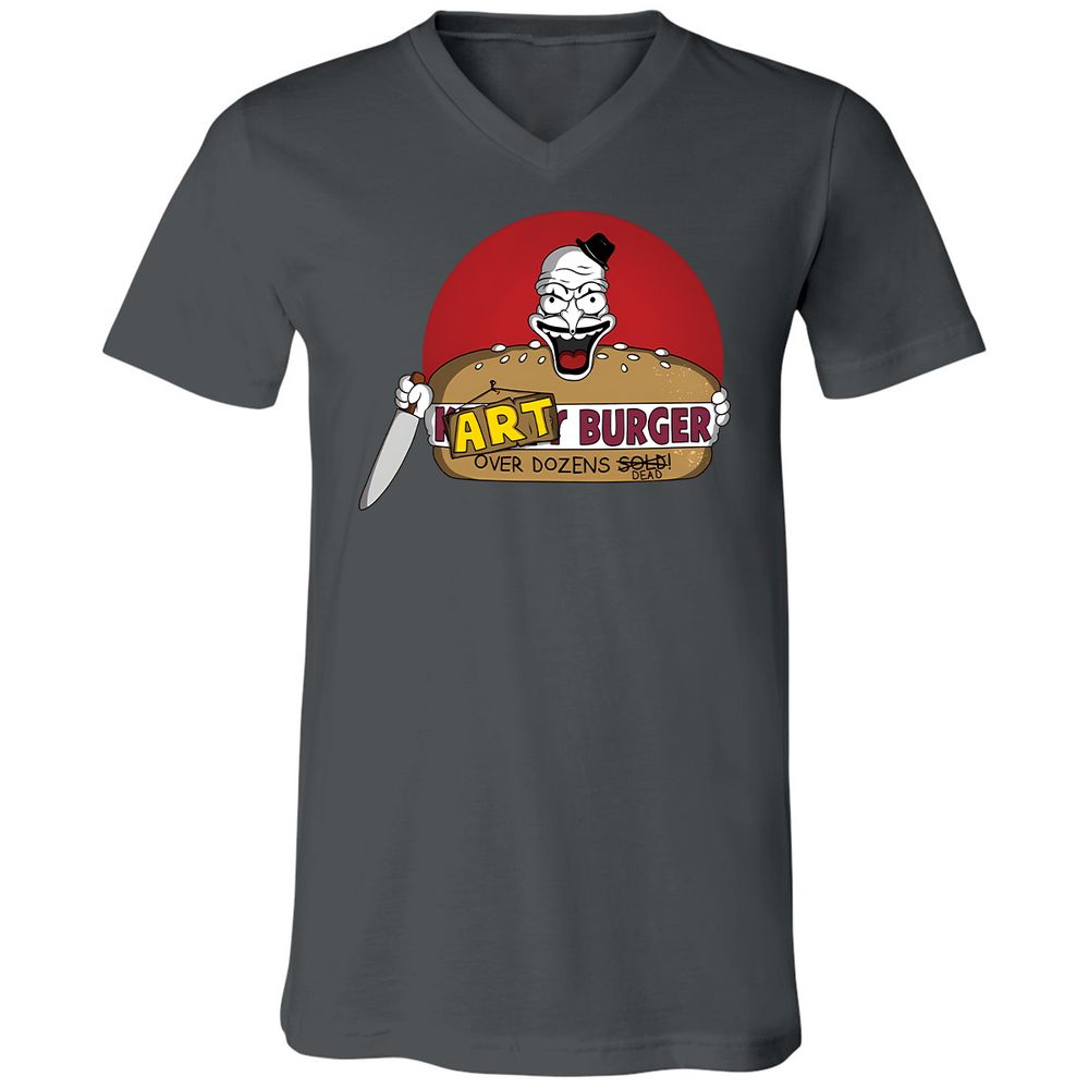 Unisex V-Neck T-Shirt - W7FASM7H - Asphalt - 12