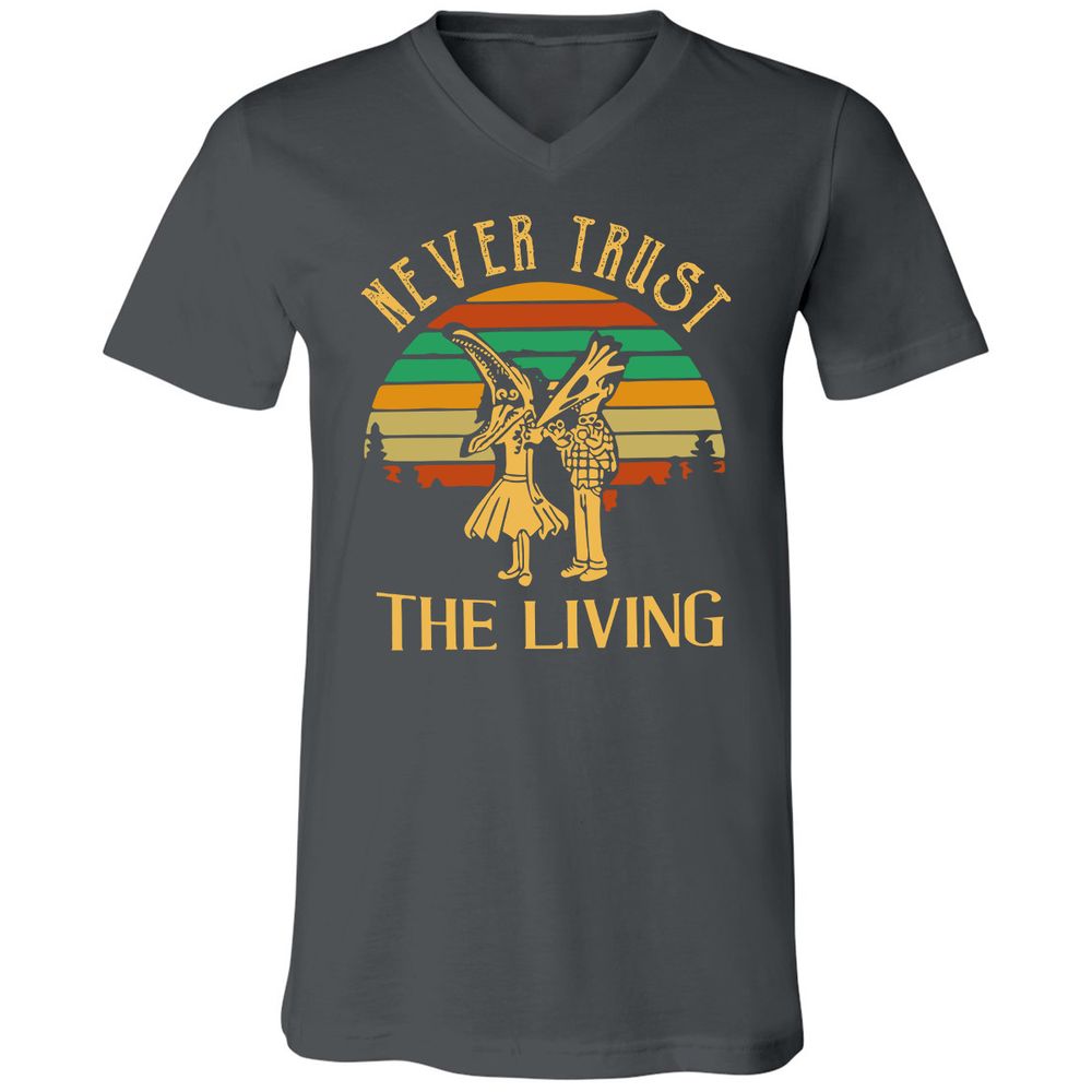 Unisex V-Neck T-Shirt - HZX8G4KS - Asphalt - 12