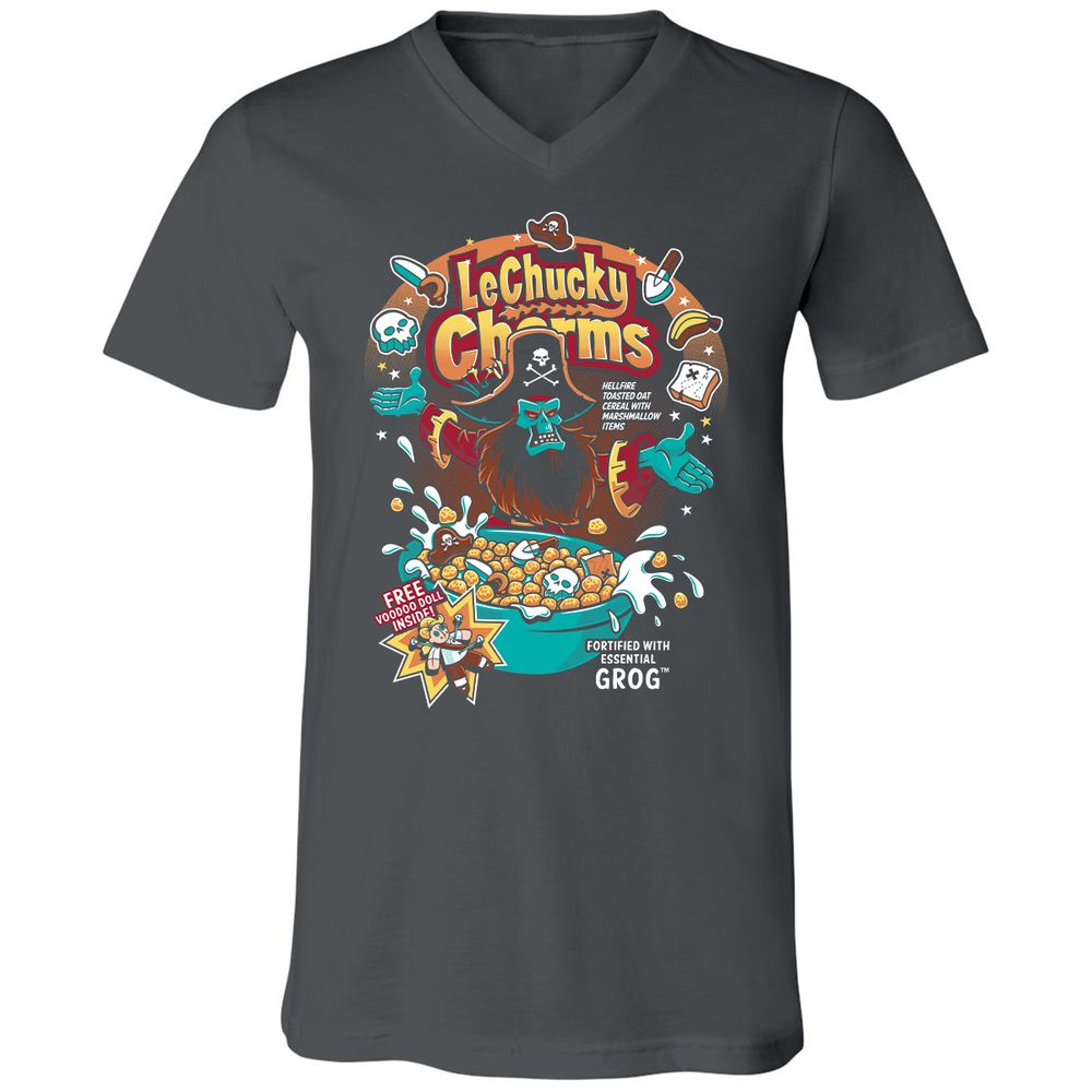 Unisex V-Neck T-Shirt - 8K6ZZV6G - Asphalt - 12