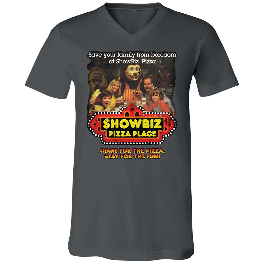 Unisex V-Neck T-Shirt - EZ9R1QP1 - Asphalt - 12