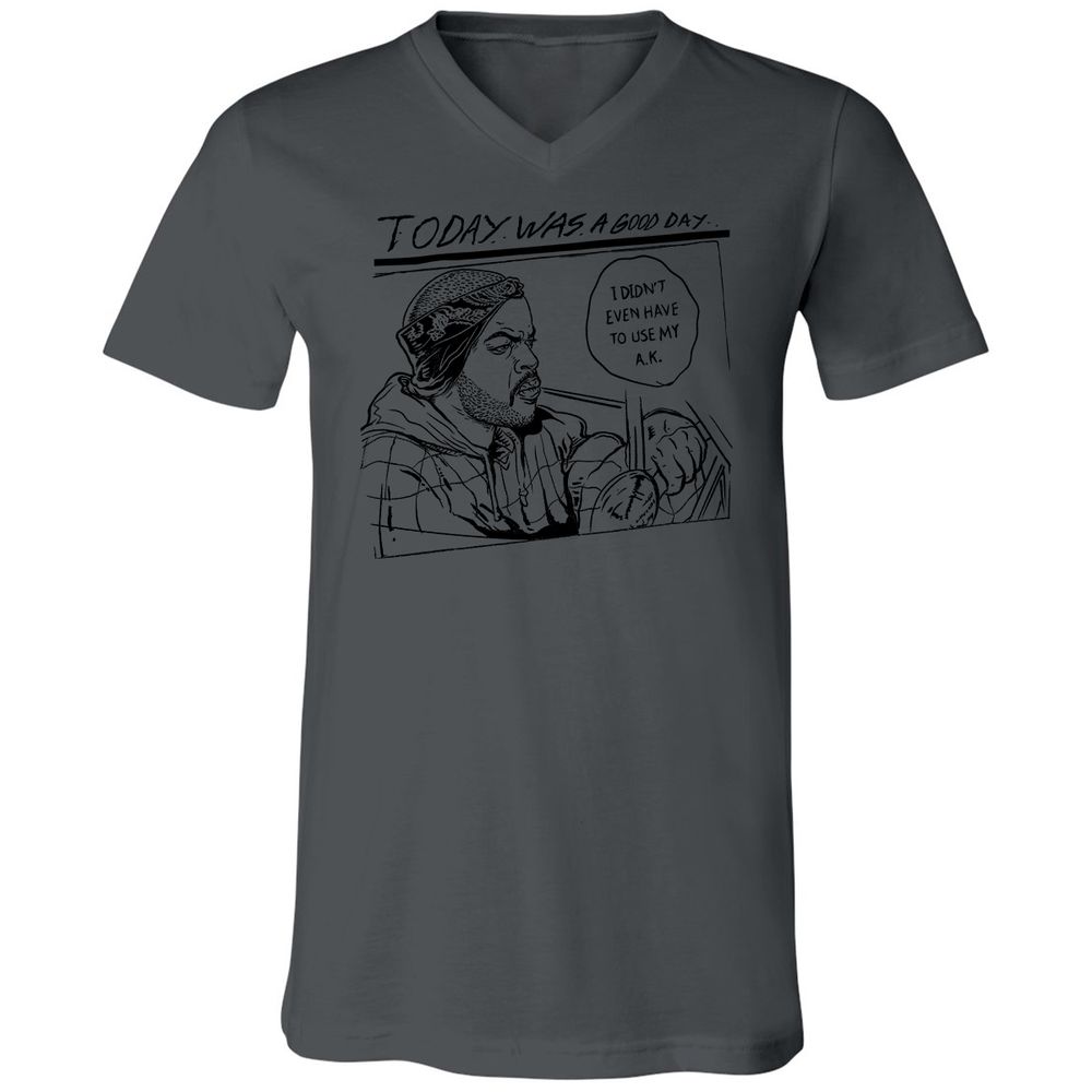 Unisex V-Neck T-Shirt - FKAZEEUL - Asphalt - 12