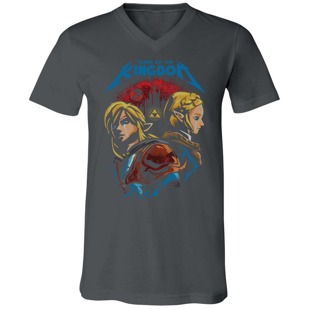 Unisex V-Neck T-Shirt - 9XS8C3AP - Asphalt - 12