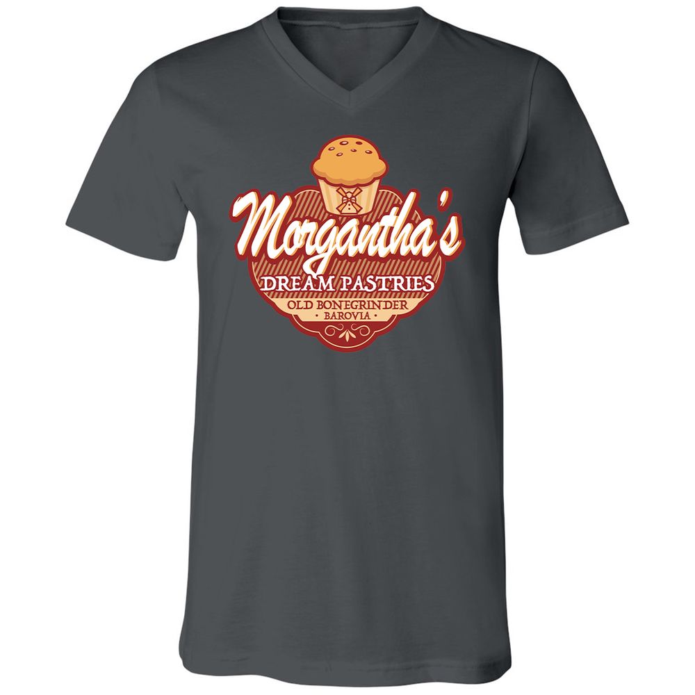 Unisex V-Neck T-Shirt - D7H97E9Z - Asphalt - 12