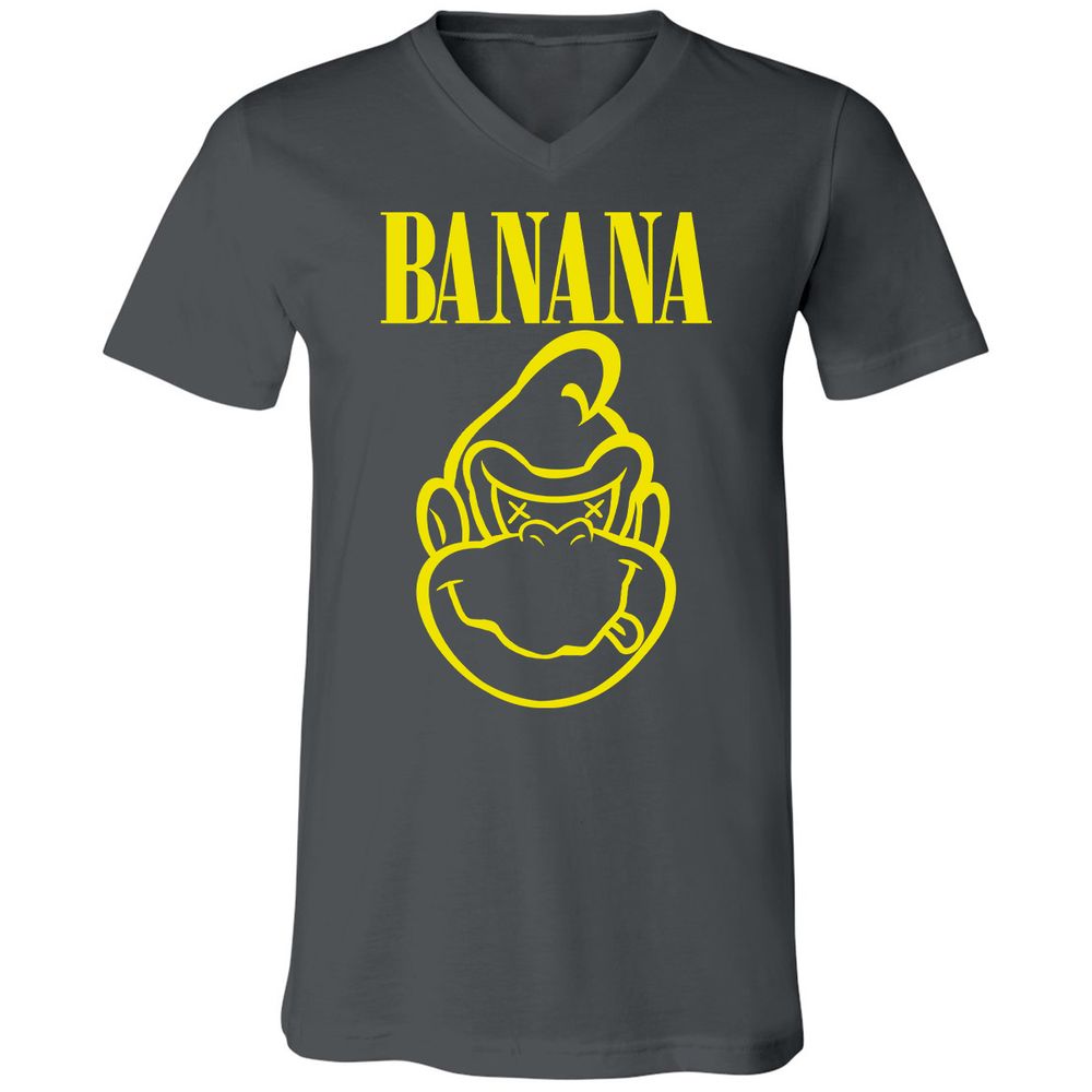 Unisex V-Neck T-Shirt - T8AWCFGJ - Asphalt - 12