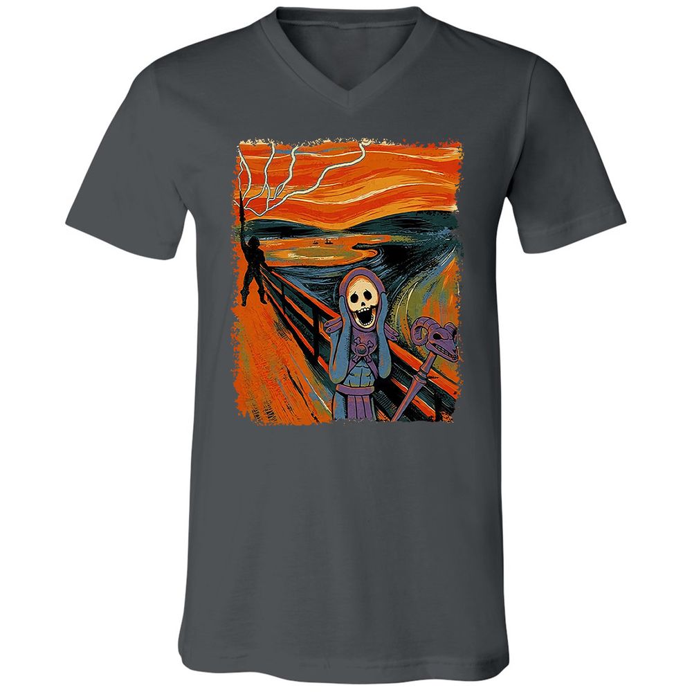 Unisex V-Neck T-Shirt - VSHACUC5 - Asphalt - 12