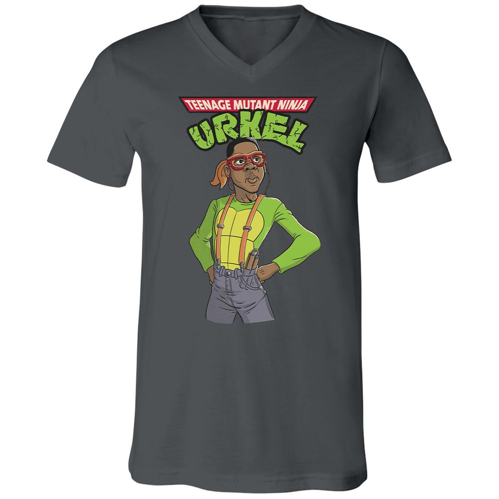 Unisex V-Neck T-Shirt - EBMSH3PW - Asphalt - 12