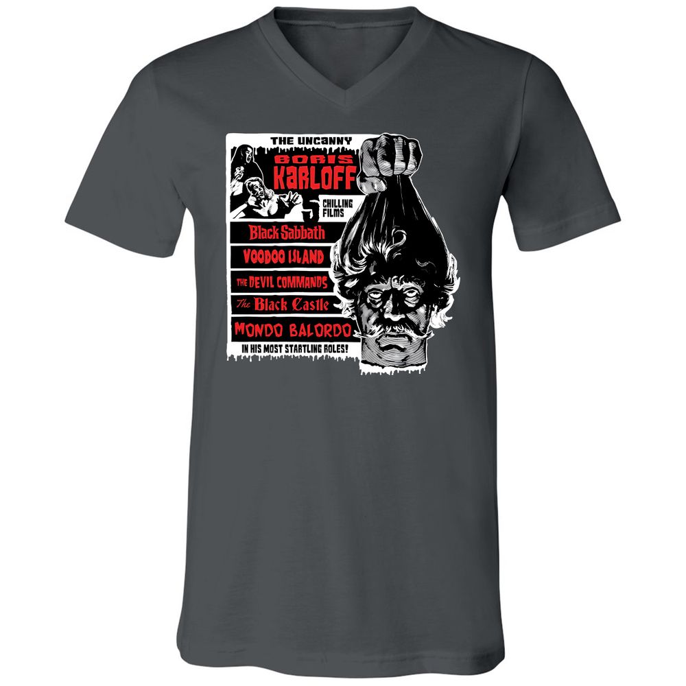 Unisex V-Neck T-Shirt - UY9KG73G - Asphalt - 12