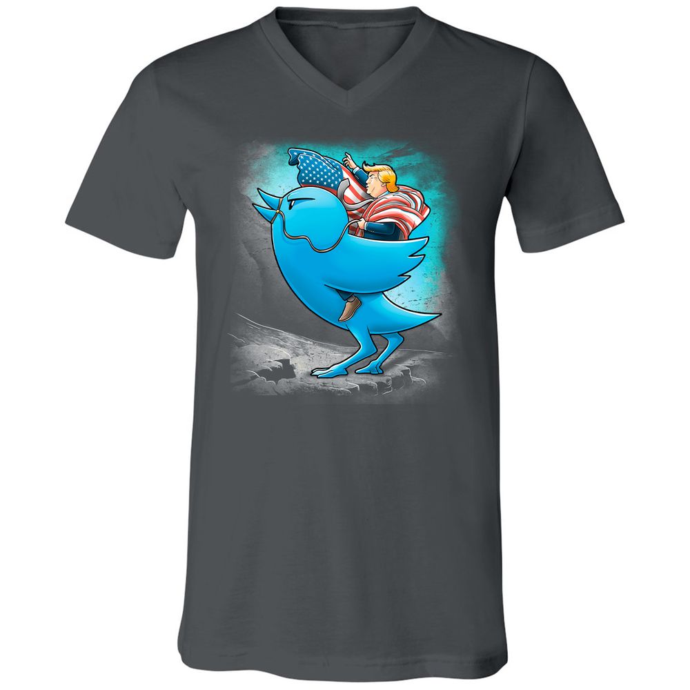 Unisex V-Neck T-Shirt - H519J8C6 - Asphalt - 12