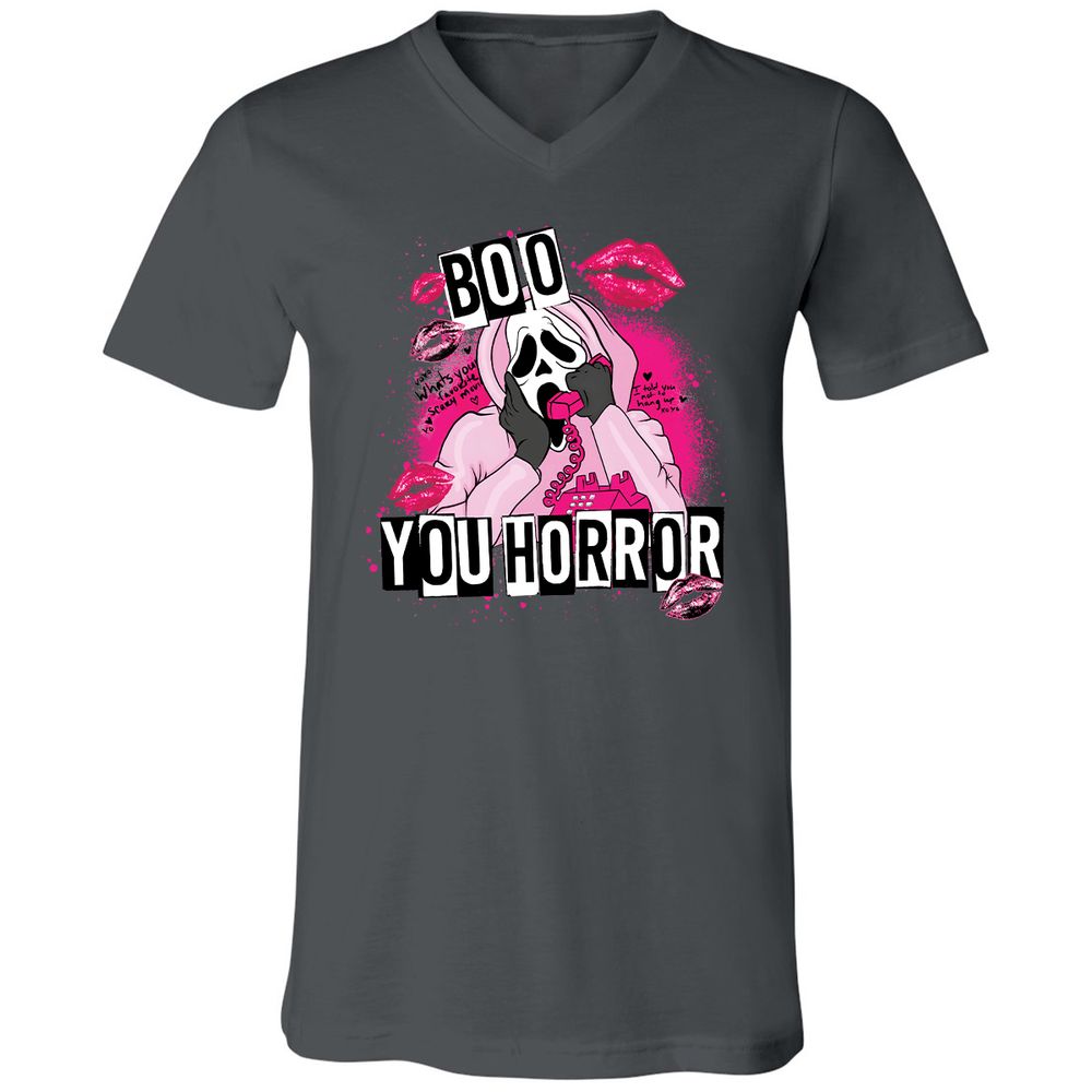 Unisex V-Neck T-Shirt - A3A8Q1EJ - Asphalt - 12