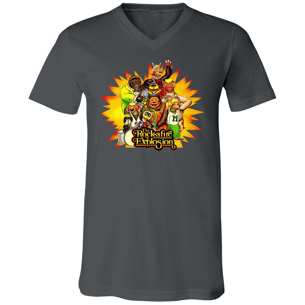 Unisex V-Neck T-Shirt - 47FPCENQ - Asphalt - 12