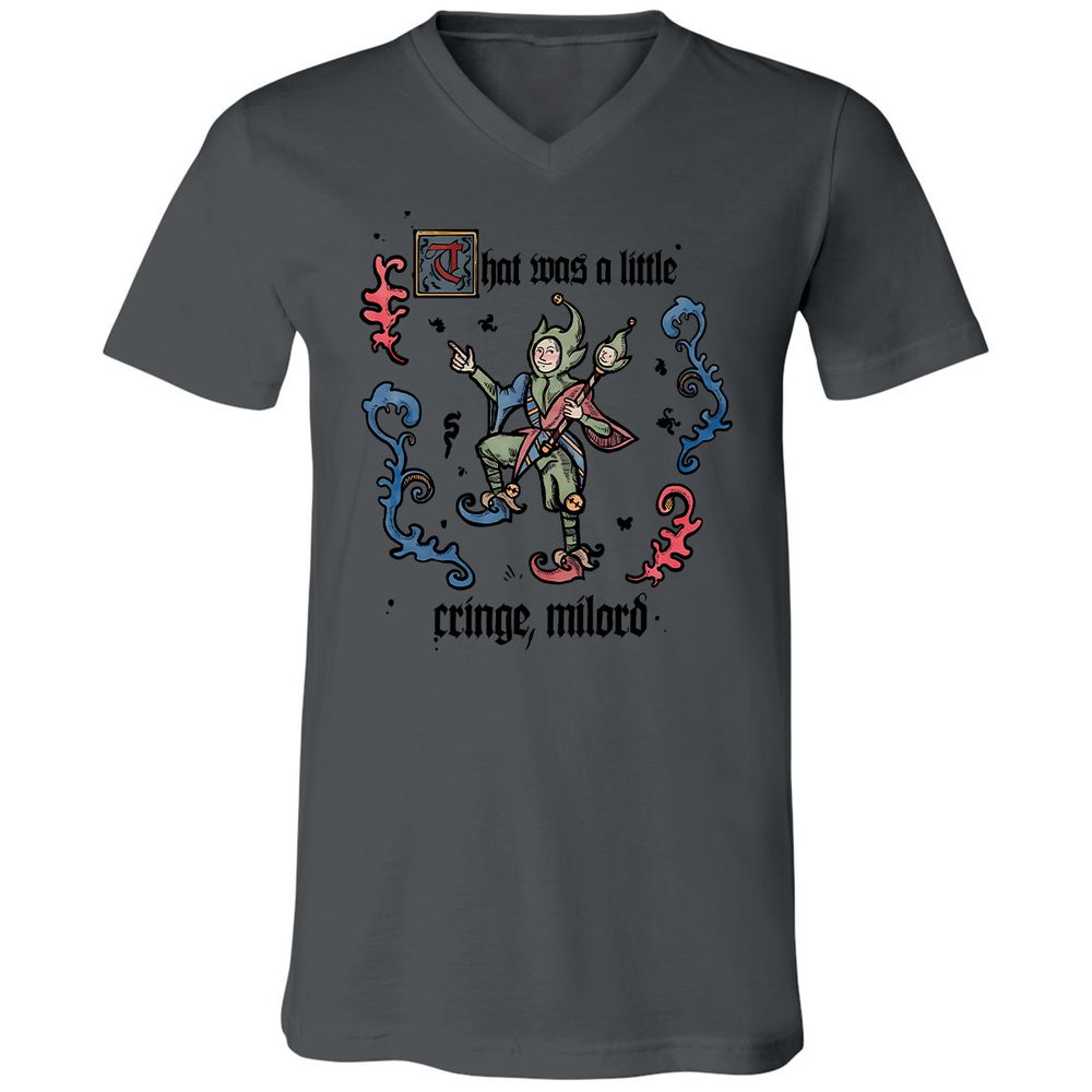 Unisex V-Neck T-Shirt - 8Y647KF7 - Asphalt - 12