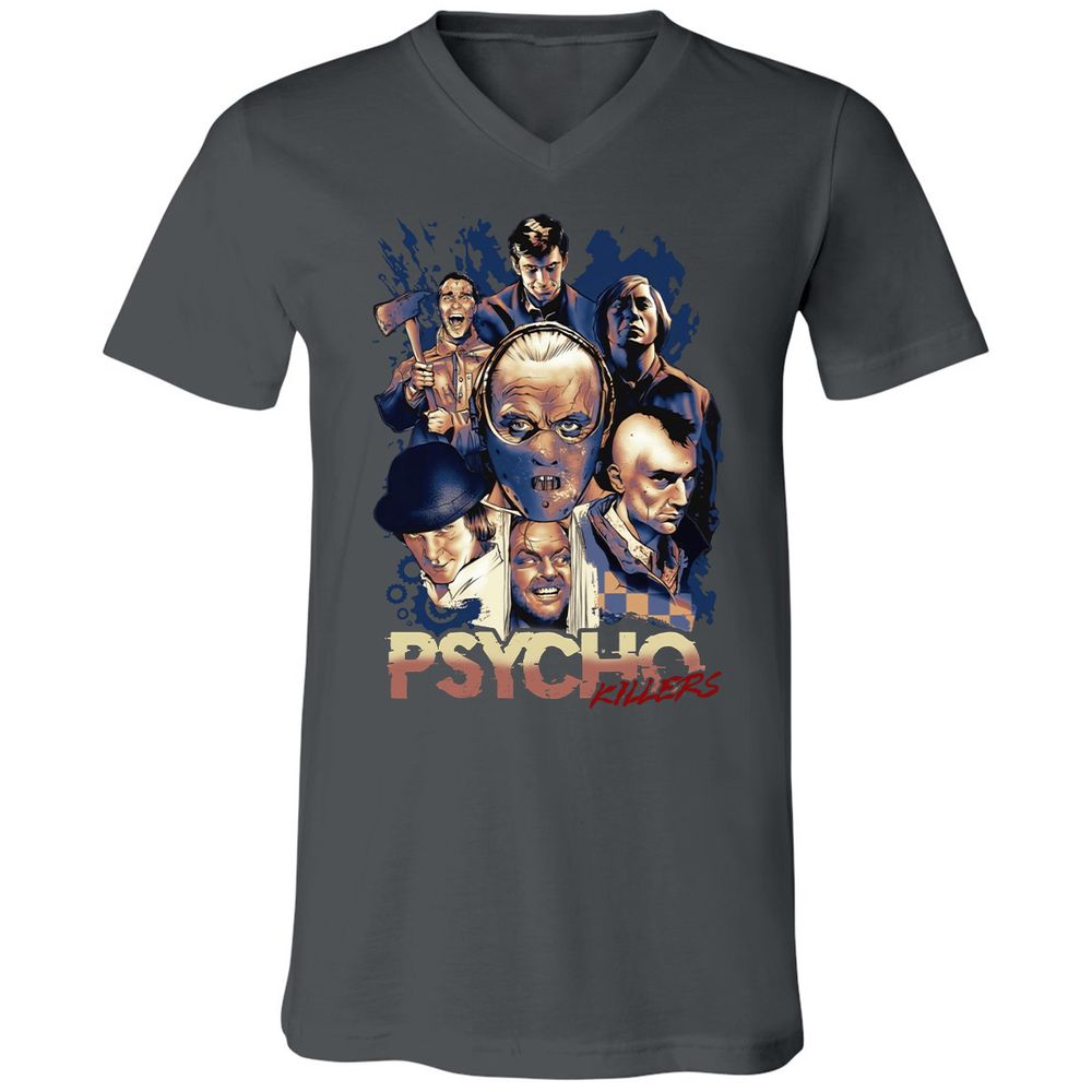 Unisex V-Neck T-Shirt - WVM5TLHR - Asphalt - 12