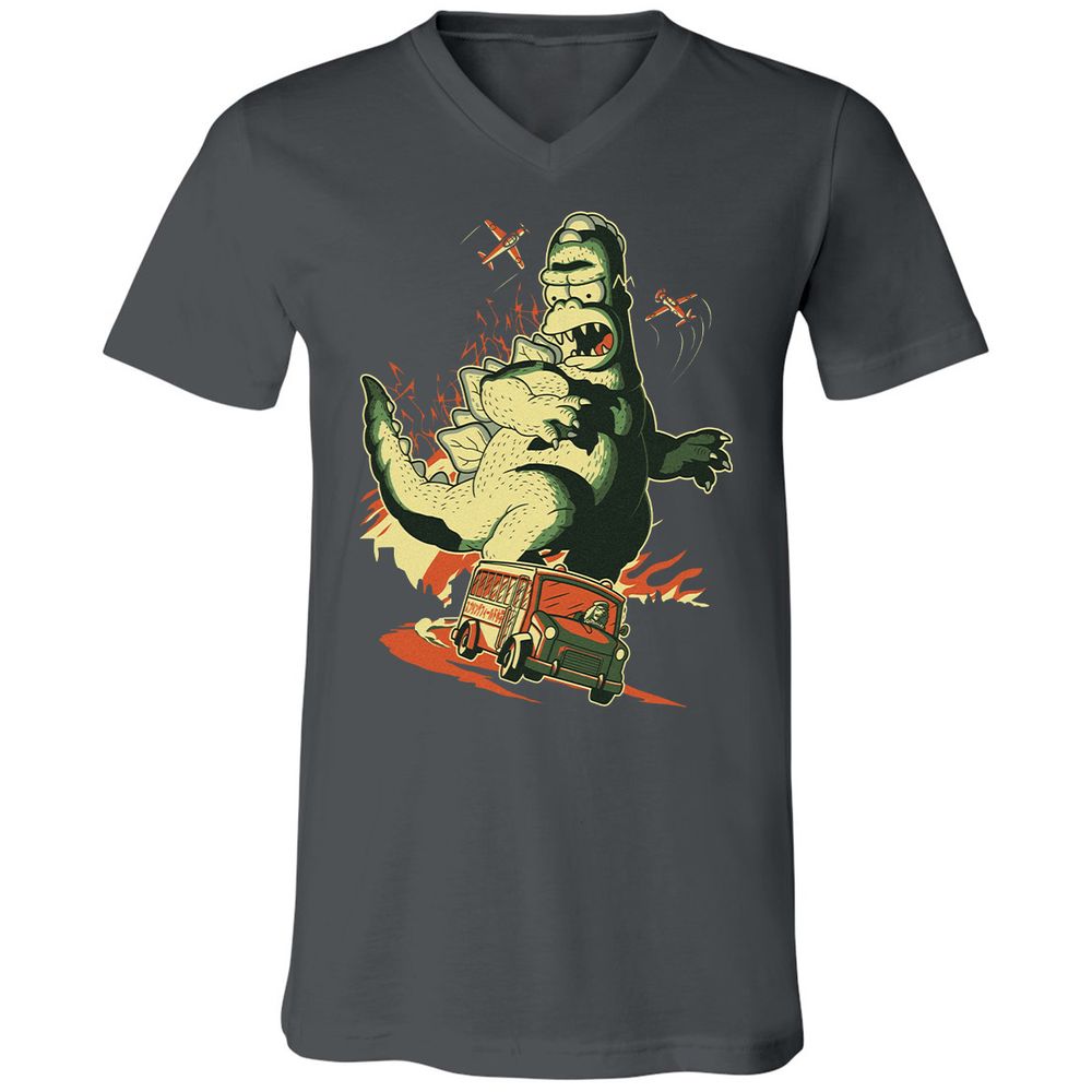 Unisex V-Neck T-Shirt - JD1X3D91 - Asphalt - 12