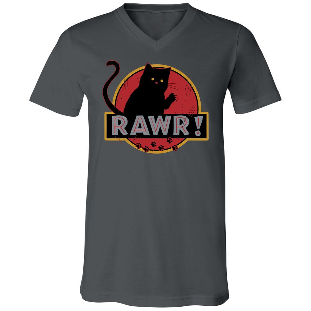 Unisex V-Neck T-Shirt - 7JUWH8MJ - Asphalt - 12