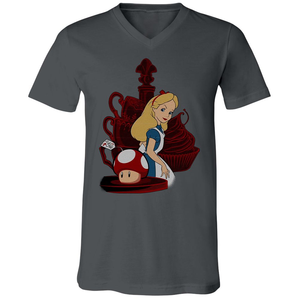 Unisex V-Neck T-Shirt - A31N8JS8 - Asphalt - 12