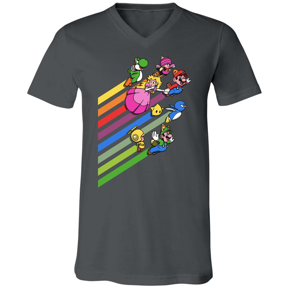 Unisex V-Neck T-Shirt - 87BABBB8 - Asphalt - 12
