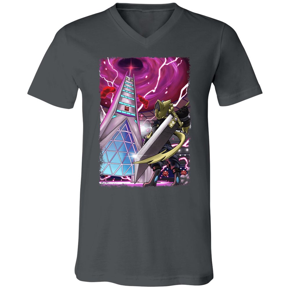 Unisex V-Neck T-Shirt - GHU5VJ1E - Asphalt - 12