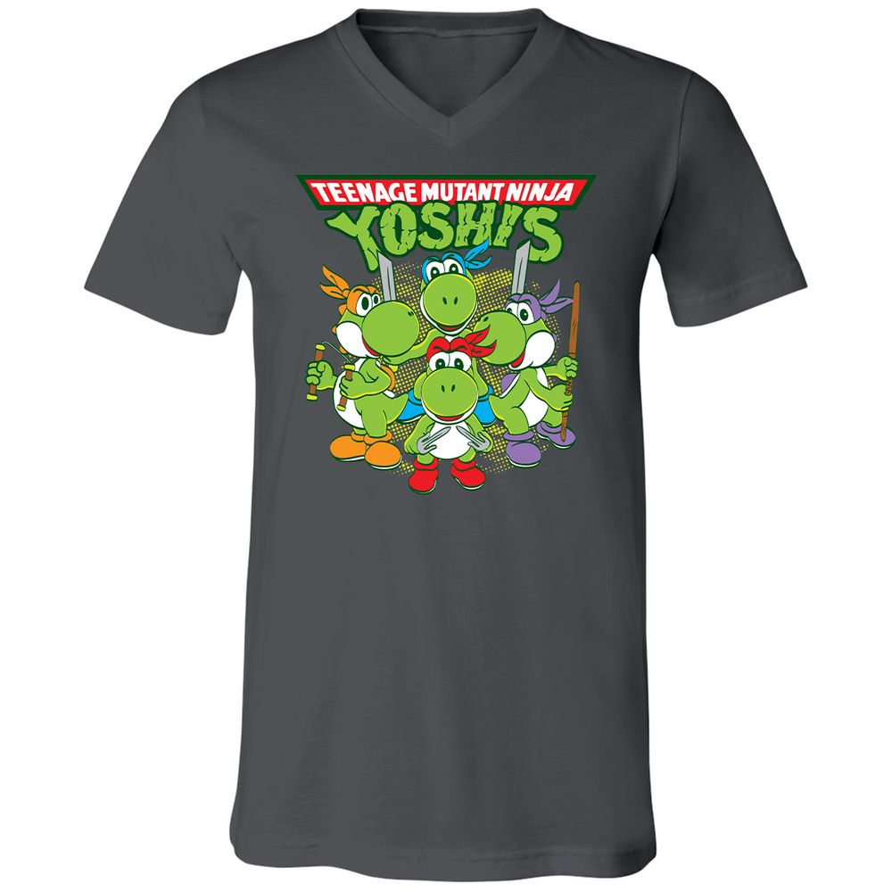Unisex V-Neck T-Shirt - NQ8VWBHV - Asphalt - 12