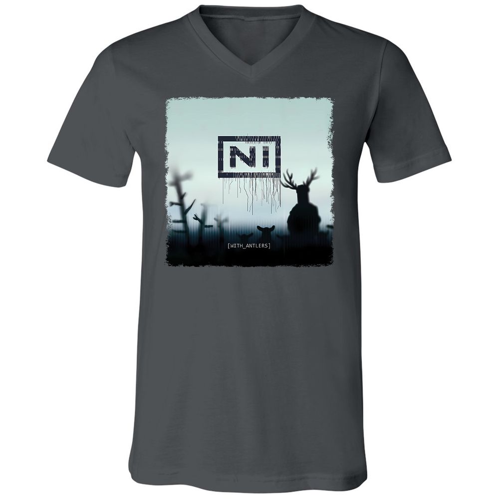 Unisex V-Neck T-Shirt - DTDLWKL4 - Asphalt - 12