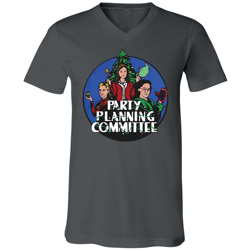 Unisex V-Neck T-Shirt - CTVSQX5F - Asphalt - 12