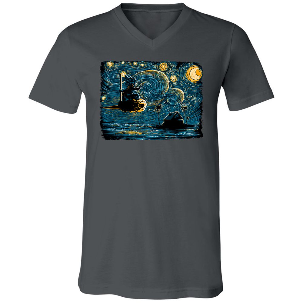 Unisex V-Neck T-Shirt - GSEEQPRU - Asphalt - 12