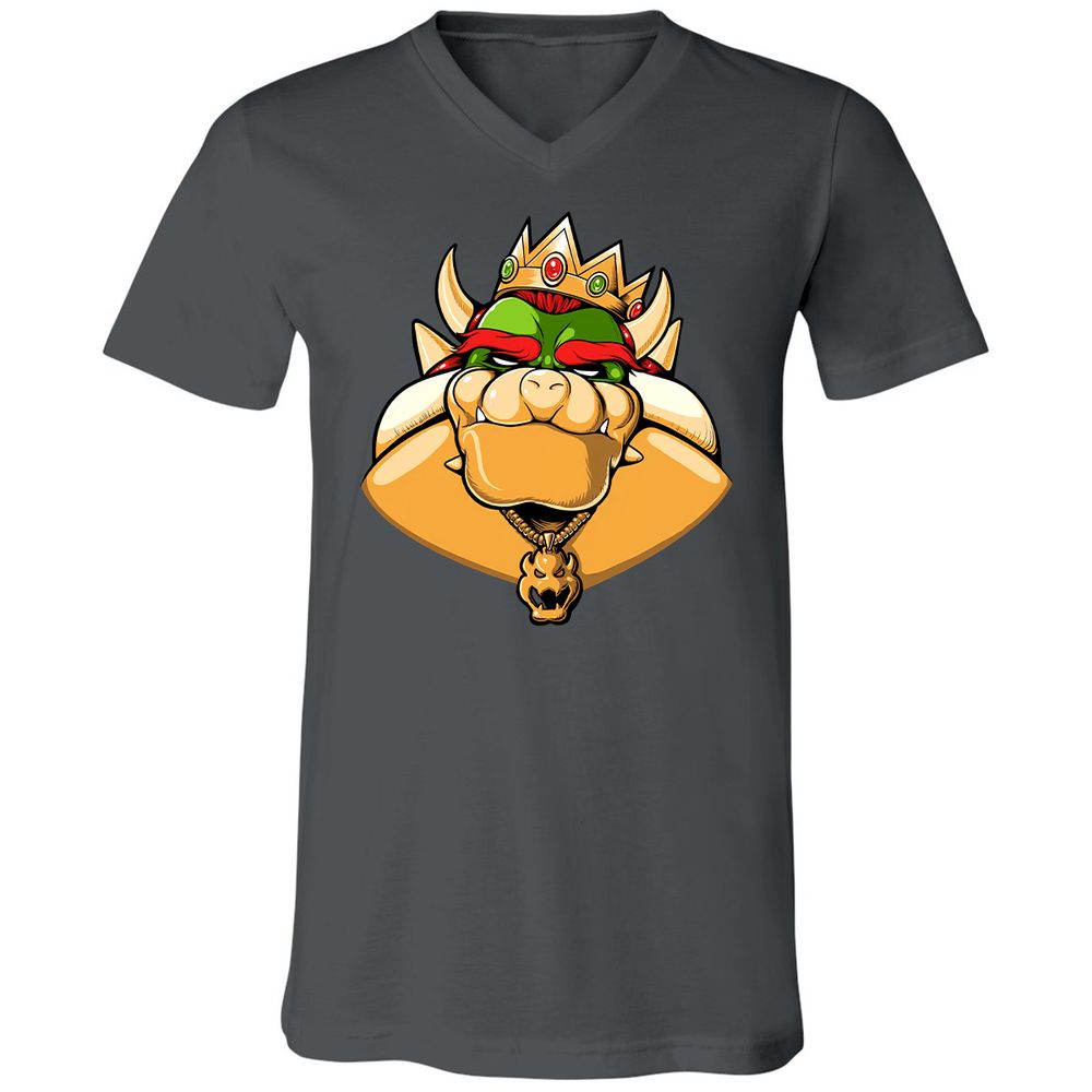 Unisex V-Neck T-Shirt - 4B3V2FG3 - Asphalt - 12