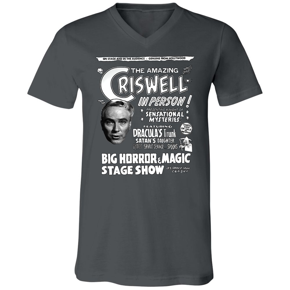 Unisex V-Neck T-Shirt - BN9QW9NK - Asphalt - 12