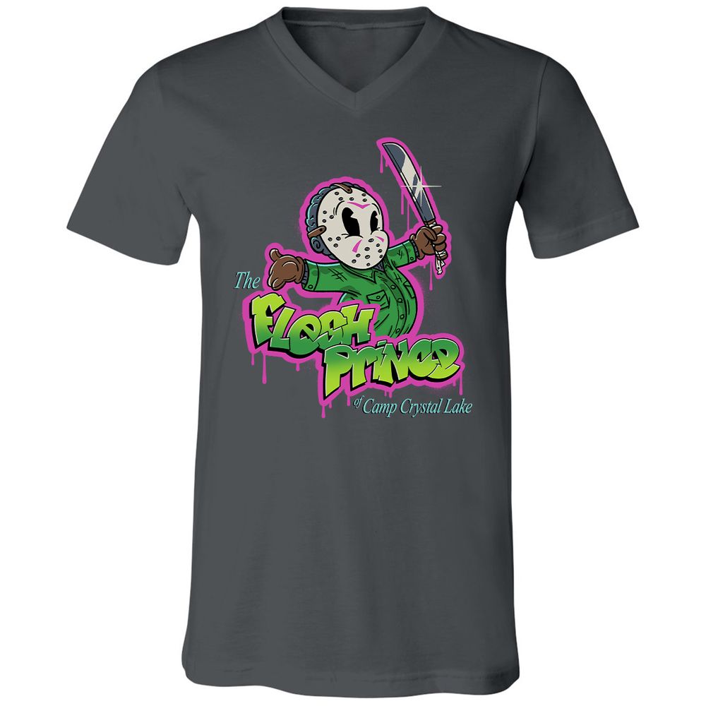 Unisex V-Neck T-Shirt - WJ7AT1HD - Asphalt - 12