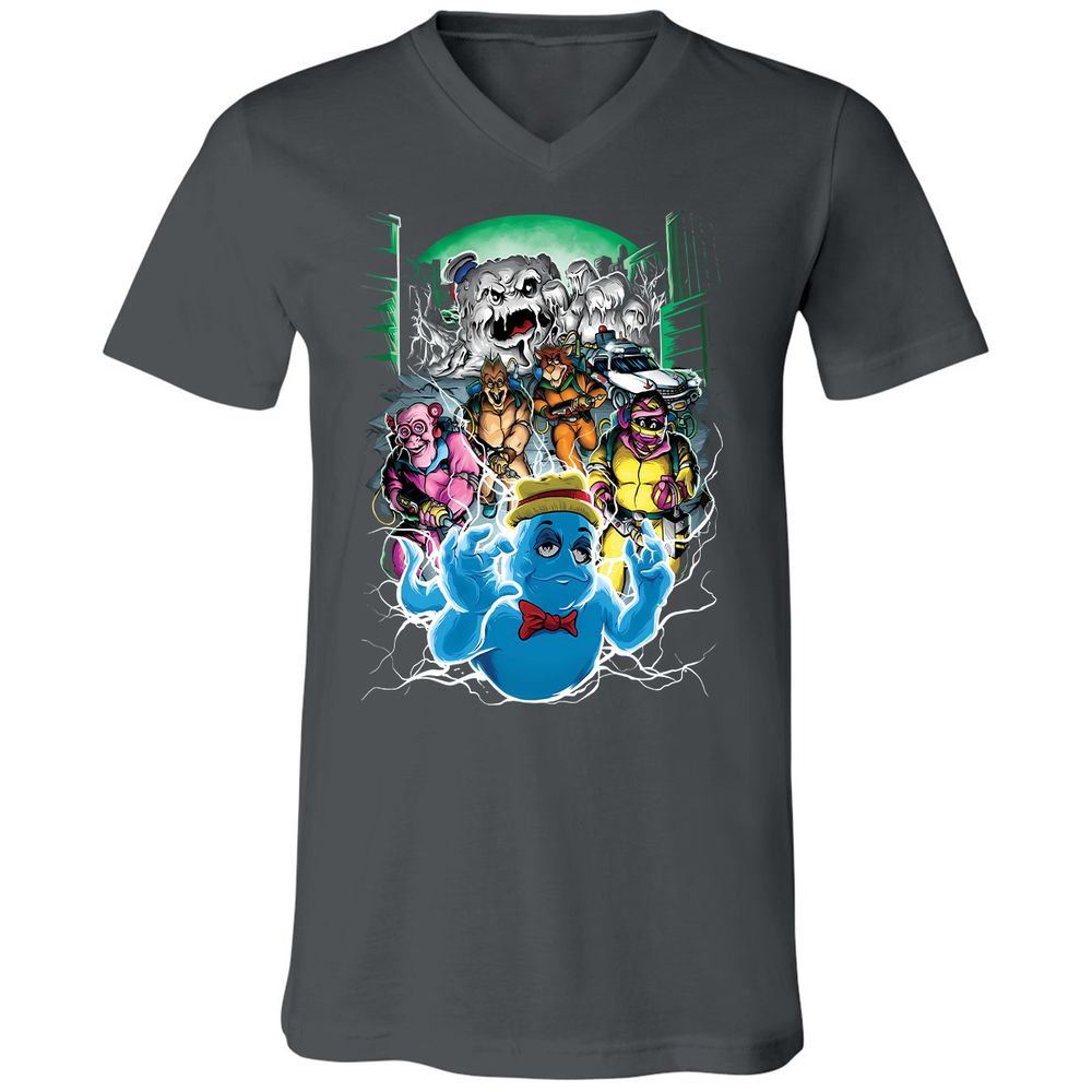 Unisex V-Neck T-Shirt - 5W6GQ8BN - Asphalt - 12
