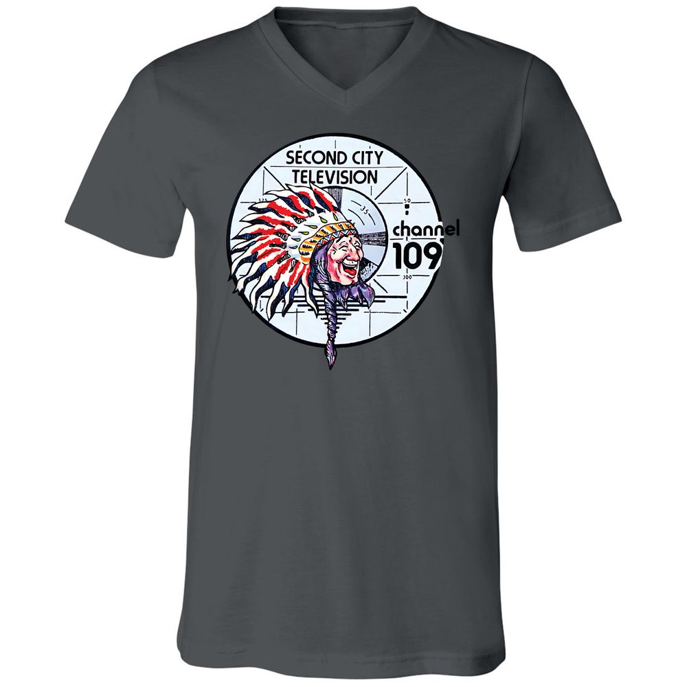 Unisex V-Neck T-Shirt - 6LZ6C9SR - Asphalt - 12