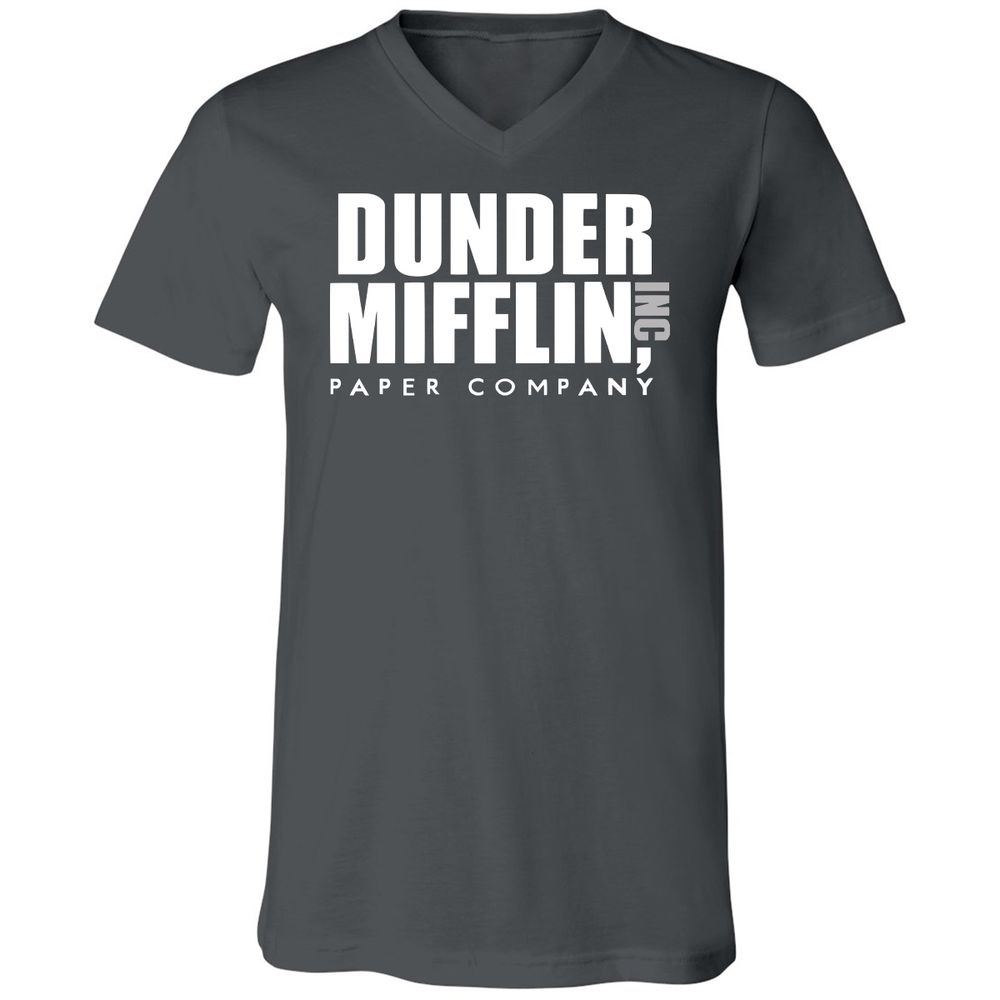 Unisex V-Neck T-Shirt - 69Q1TDTU - Asphalt - 12