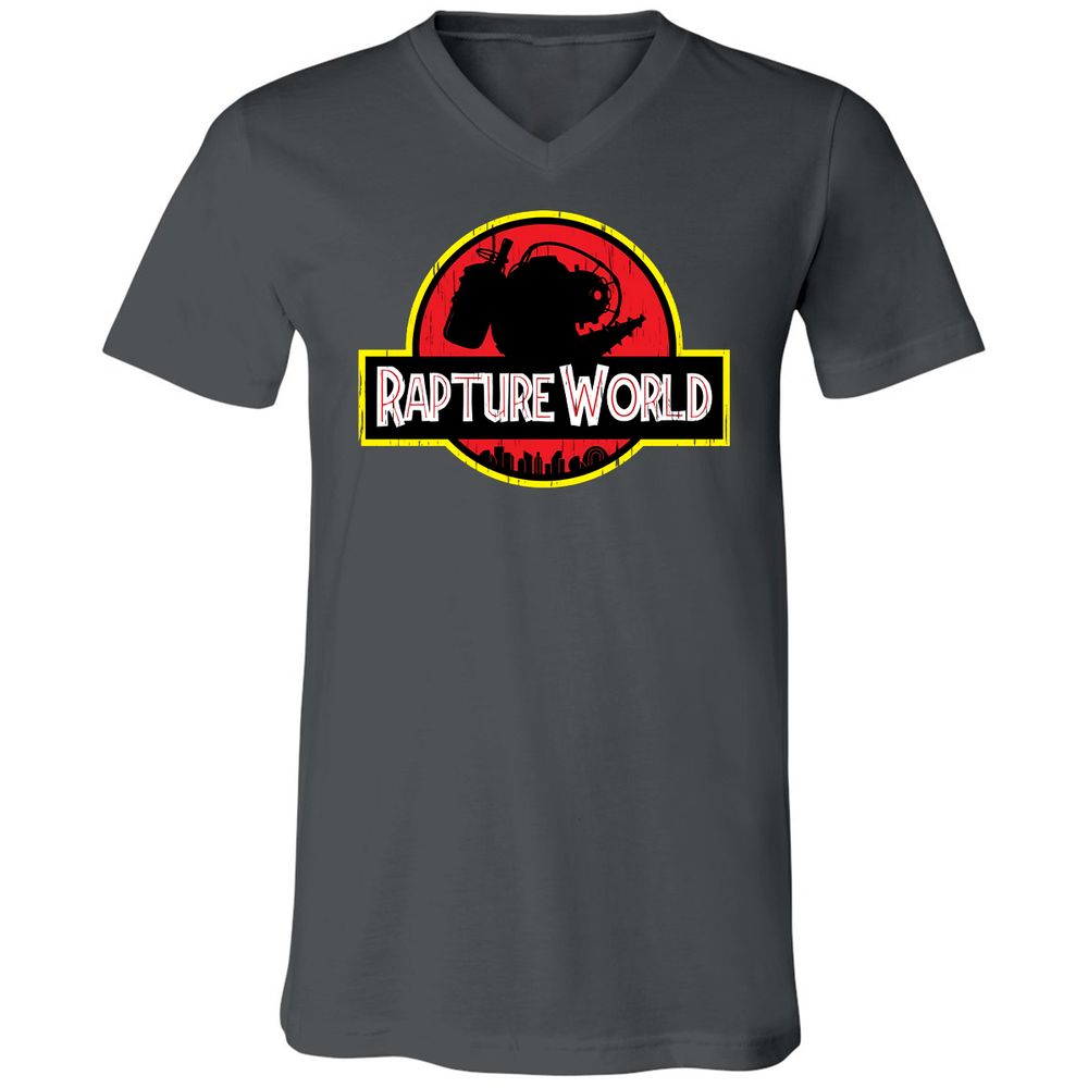 Unisex V-Neck T-Shirt - F4FF44VJ - Asphalt - 12