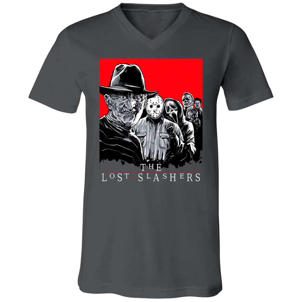 Unisex V-Neck T-Shirt - S7BNWG98 - Asphalt - 12