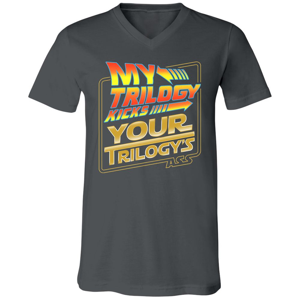 Unisex V-Neck T-Shirt - YSB89VU8 - Asphalt - 12