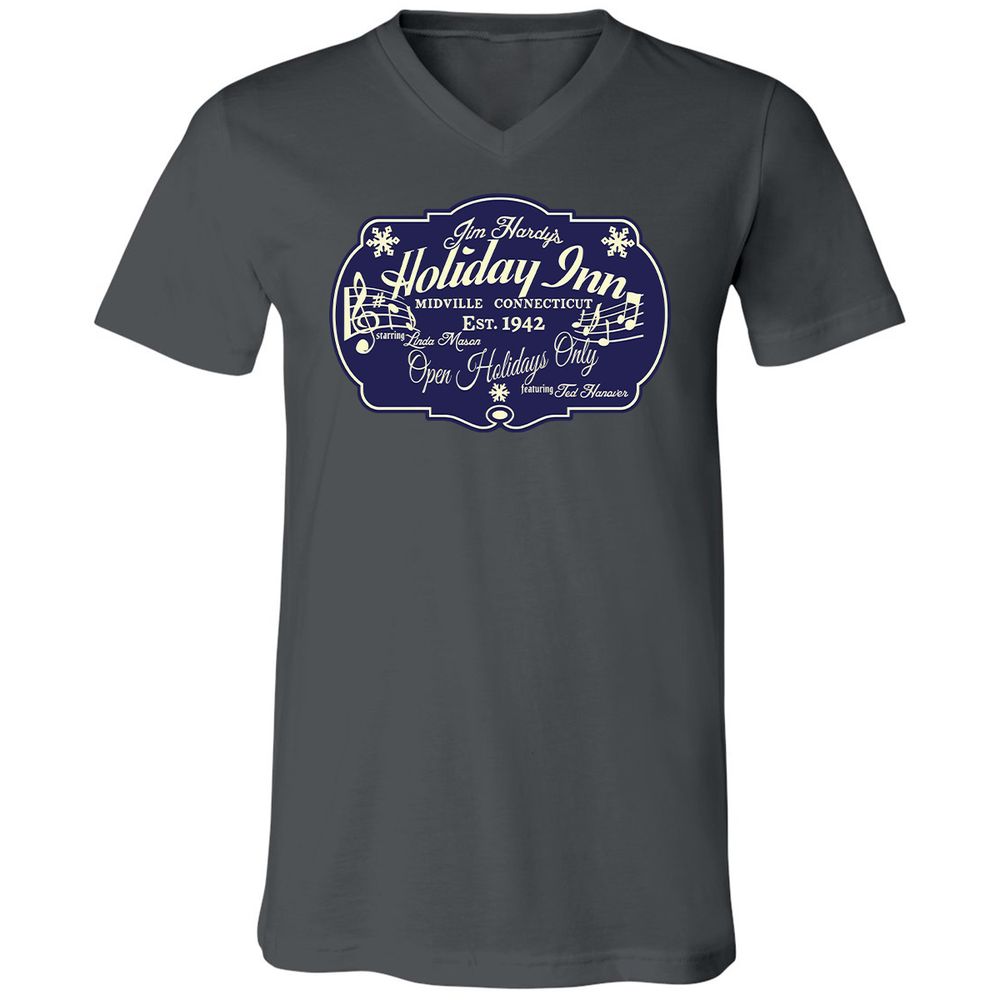 Unisex V-Neck T-Shirt - 84U6ETQT - Asphalt - 12