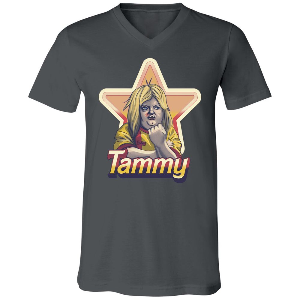 Unisex V-Neck T-Shirt - Z1E6VMPG - Asphalt - 12