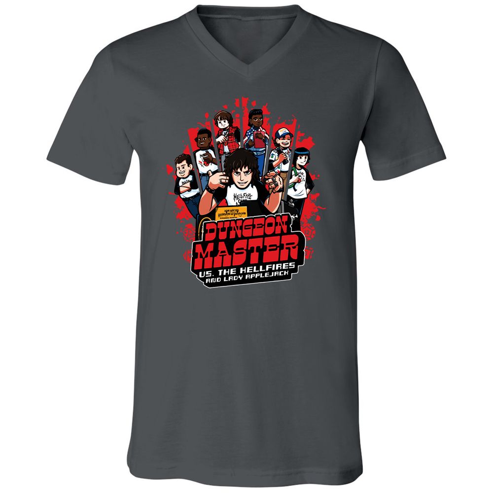 Unisex V-Neck T-Shirt - RQMBGYP1 - Asphalt - 12