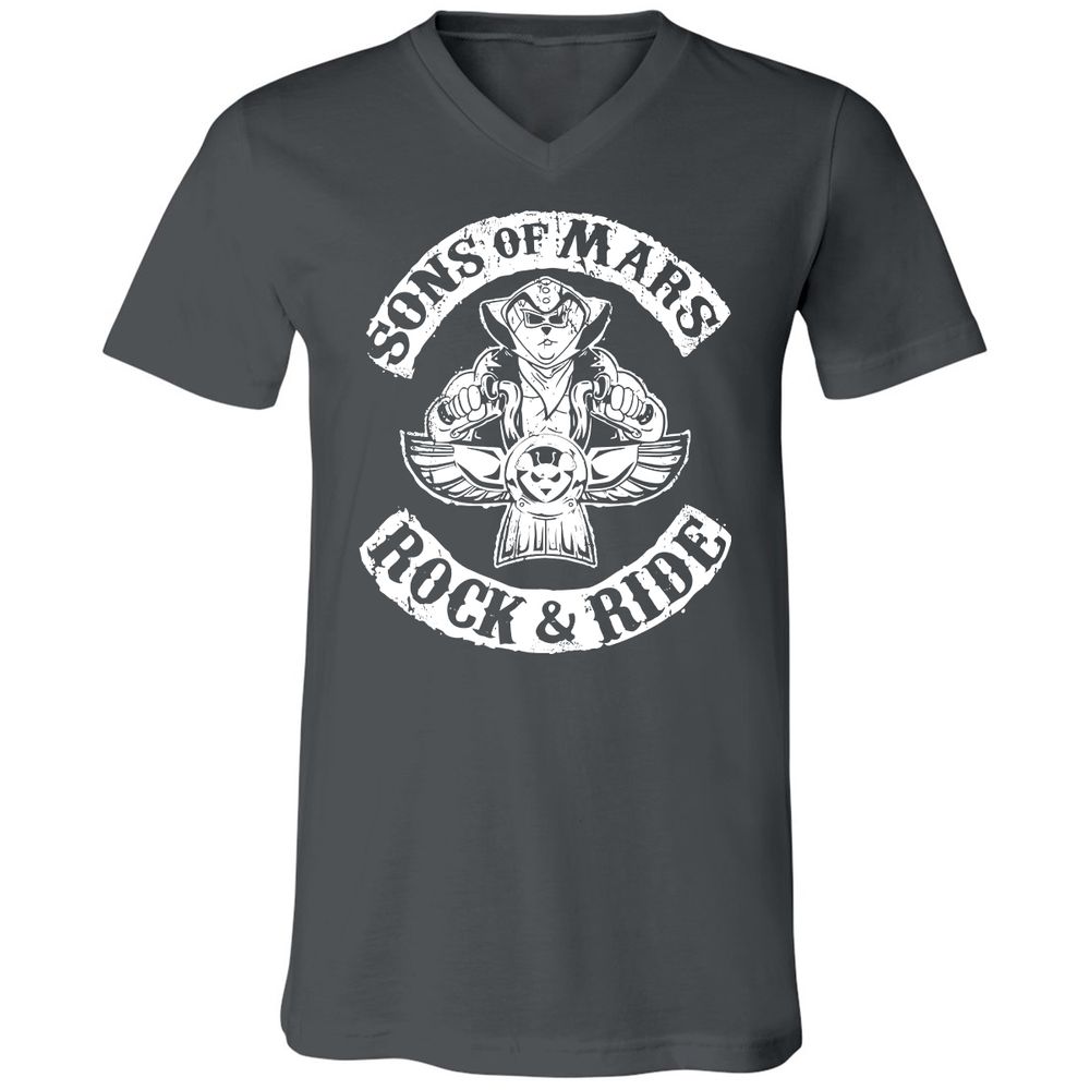 Unisex V-Neck T-Shirt - ZUHNMGB4 - Asphalt - 12