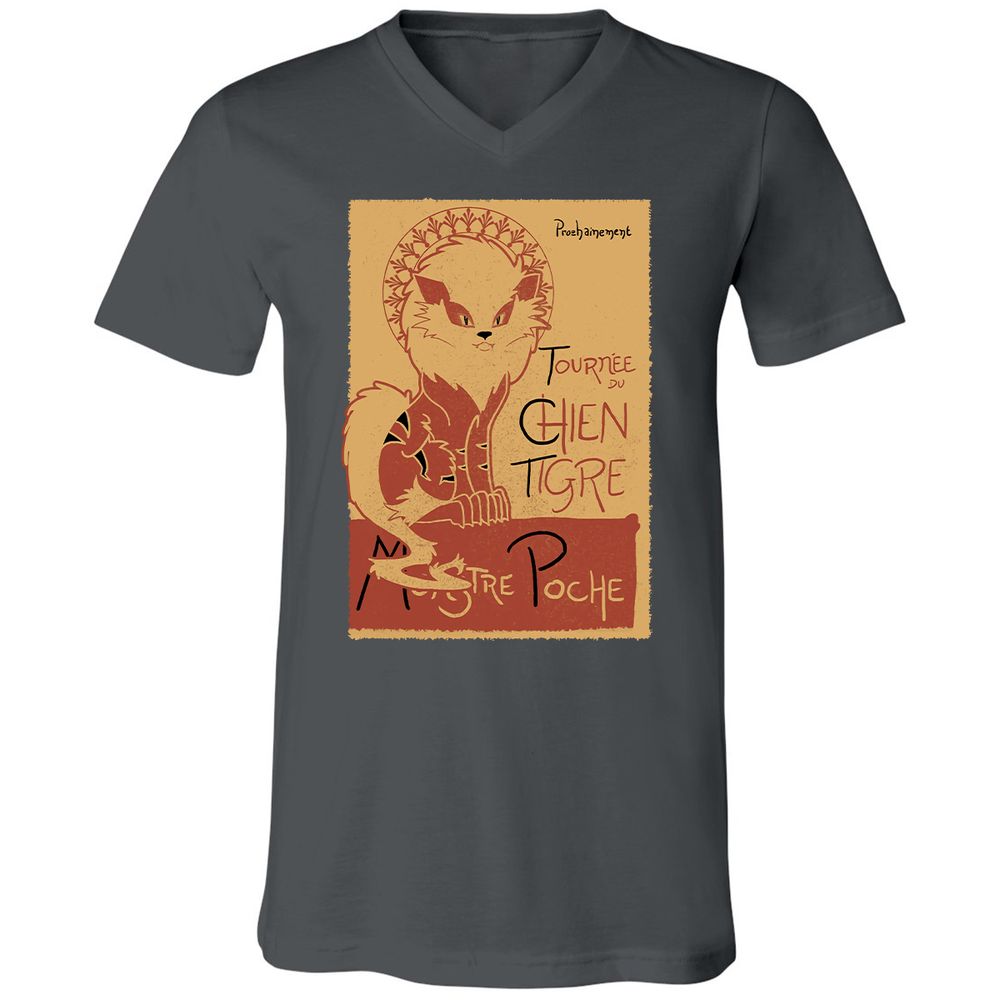 Unisex V-Neck T-Shirt - RN5LJTZE - Asphalt - 12