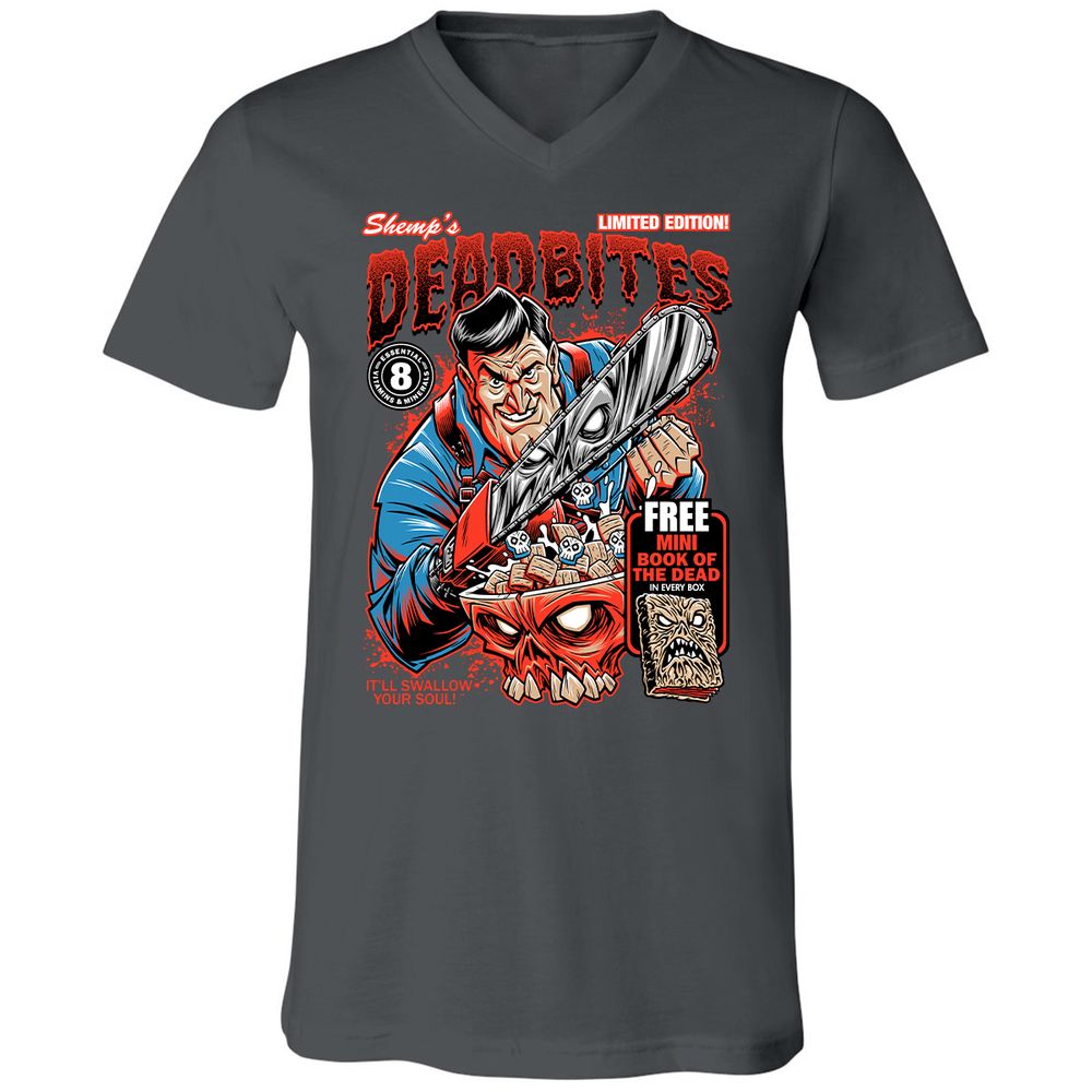 Unisex V-Neck T-Shirt - FWB1YVTZ - Asphalt - 12
