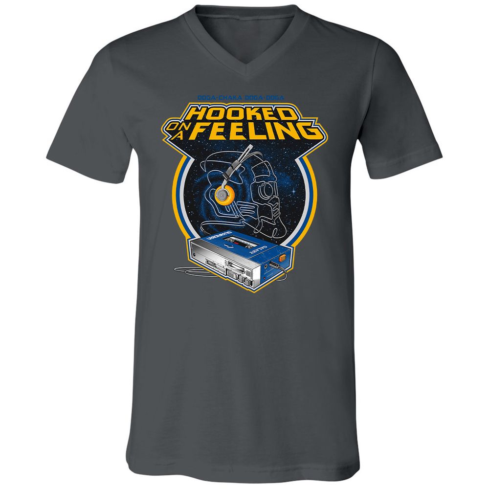 Unisex V-Neck T-Shirt - 5P16F5DF - Asphalt - 12