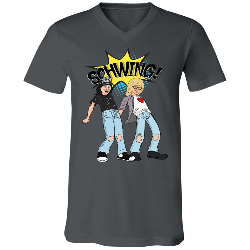 Unisex V-Neck T-Shirt - CPM4HSCN - Asphalt - 12