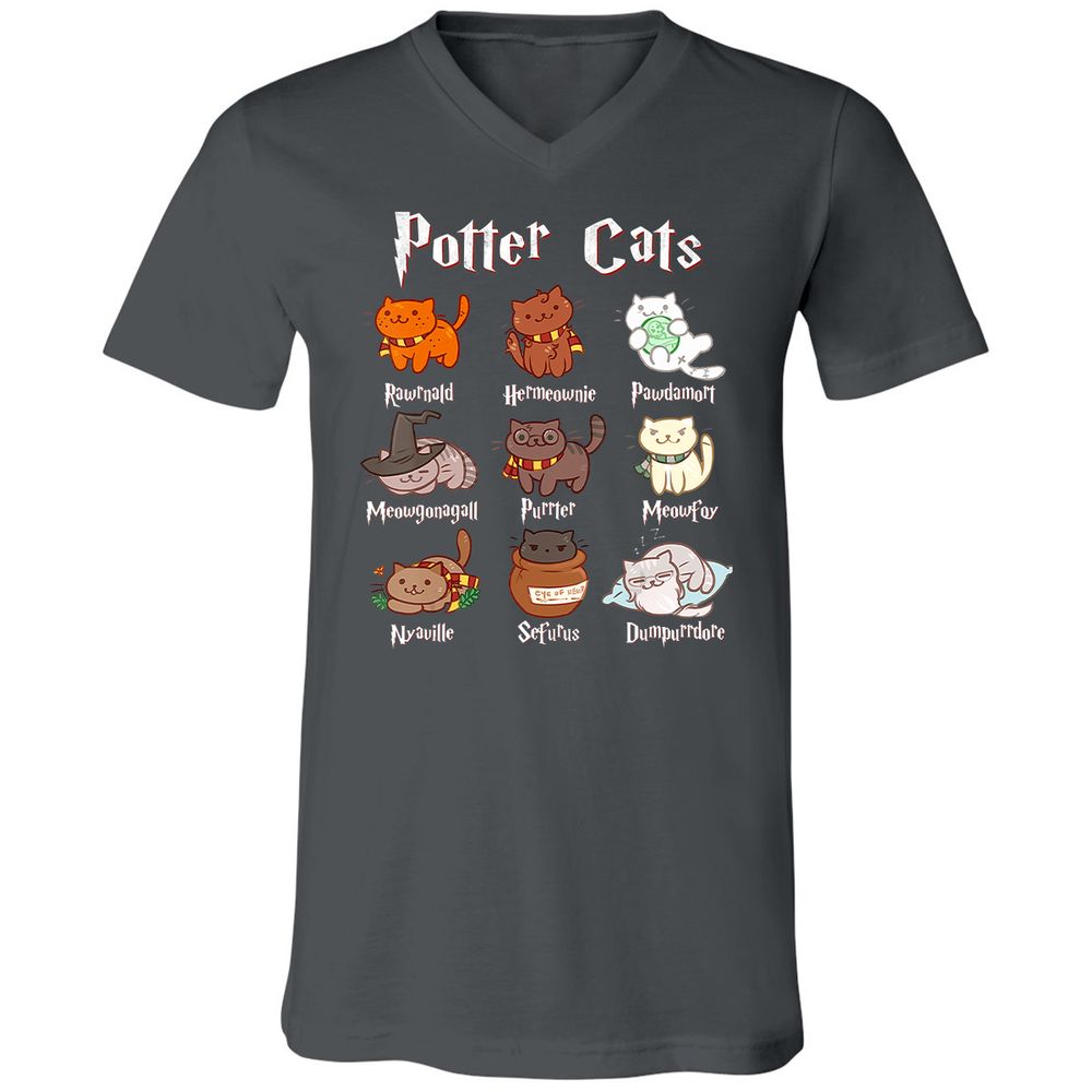 Unisex V-Neck T-Shirt - T7NK24Y6 - Asphalt - 12