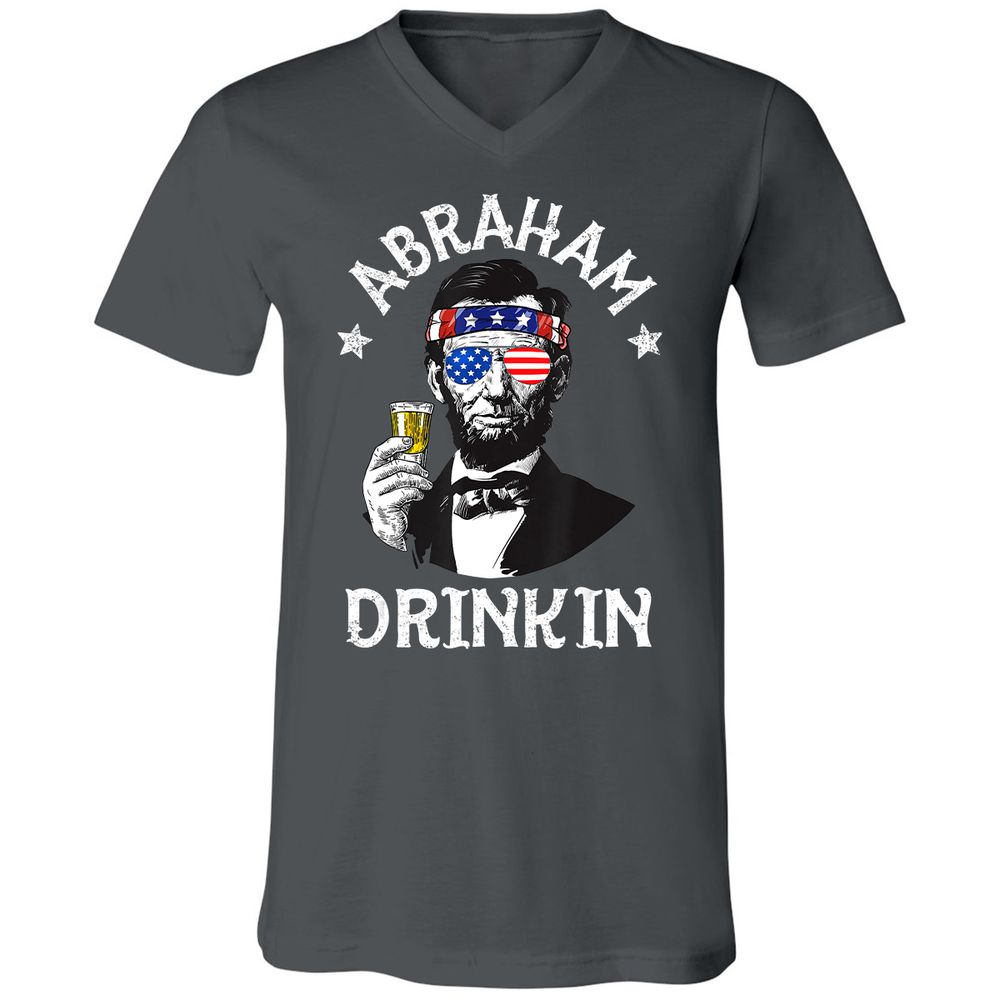 Unisex V-Neck T-Shirt - J3BXWSQ2 - Asphalt - 12