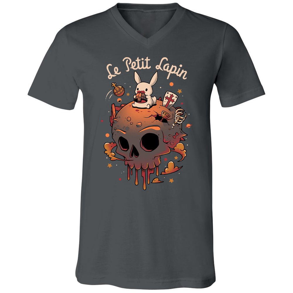 Unisex V-Neck T-Shirt - VDCDRJBV - Asphalt - 12