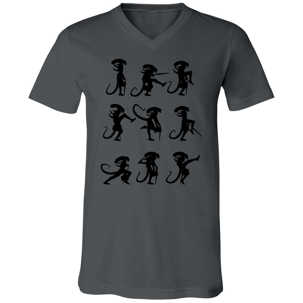 Unisex V-Neck T-Shirt - 38RC8E4N - Asphalt - 12