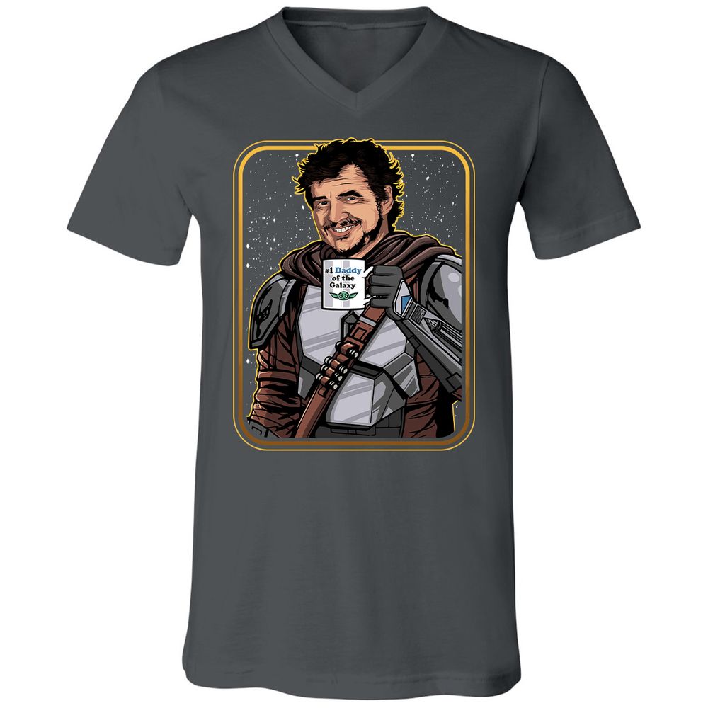 Unisex V-Neck T-Shirt - MGHKXFPU - Asphalt - 12